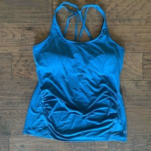 Strappy blue gap maternity tank top